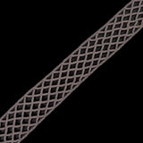 Light Gray Criss Cross Chenille Trim - 2"