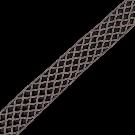 Light Gray Criss Cross Chenille Trim - 2"