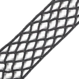 Dark Gray Criss Cross Chenille Trim - 2"