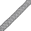 Dark Gray Criss Cross Chenille Trim - 2"