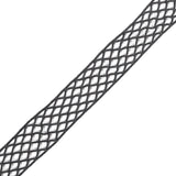 Dark Gray Criss Cross Chenille Trim - 2"