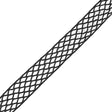 Black Criss Cross Chenille Trim - 2"