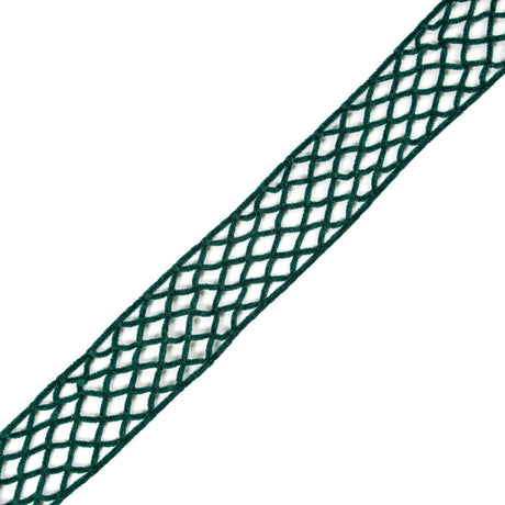 Emerald Criss Cross Chenille Trim - 2"