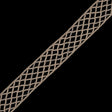 Champagne Criss Cross Chenille Trim - 2"