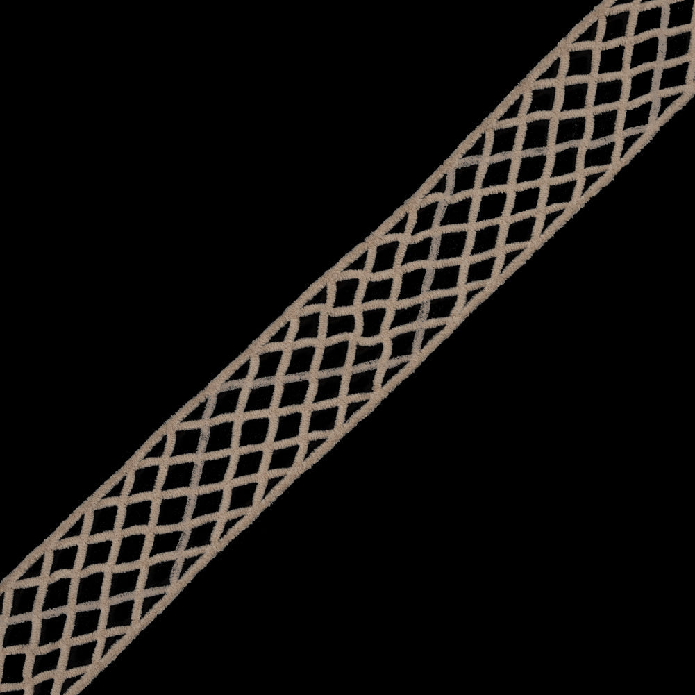 Champagne Criss Cross Chenille Trim - 2"