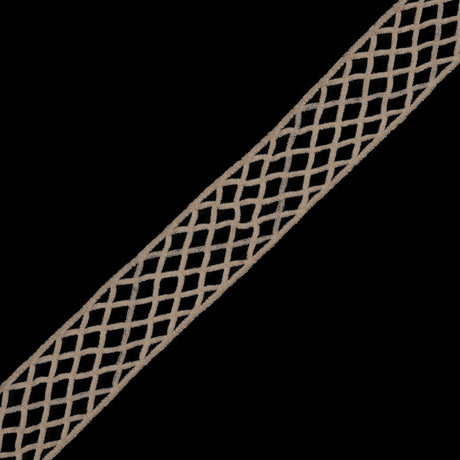 Champagne Criss Cross Chenille Trim - 2"