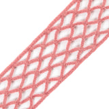 Rose Criss Cross Chenille Trim - 2"