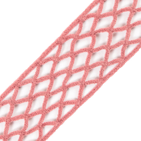 Rose Criss Cross Chenille Trim - 2"