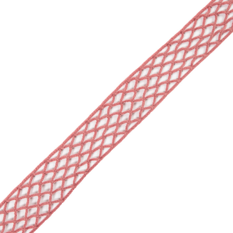 Rose Criss Cross Chenille Trim - 2"