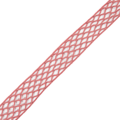 Rose Criss Cross Chenille Trim - 2"