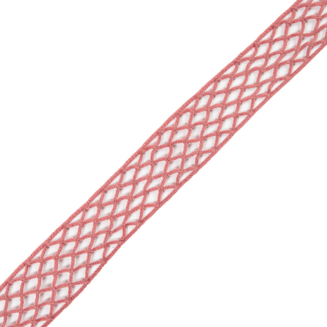 Rose Criss Cross Chenille Trim - 2"