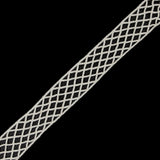 Off White Criss Cross Chenille Trim - 2"