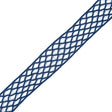 Navy Criss Cross Chenille Trim - 2"