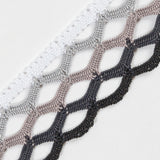 Black Ombre Crochet Trim - 1.5"
