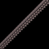 European Beige Two Row Mini Pom Pom Trim