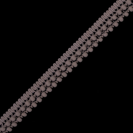 European Beige Two Row Mini Pom Pom Trim