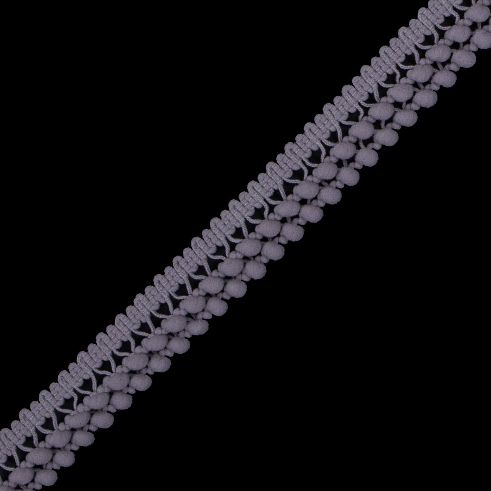 Light Silver Two Row Mini Pom Pom Trim