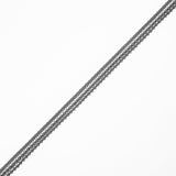 European Dark Silver Two Row Mini Pom Pom Trim