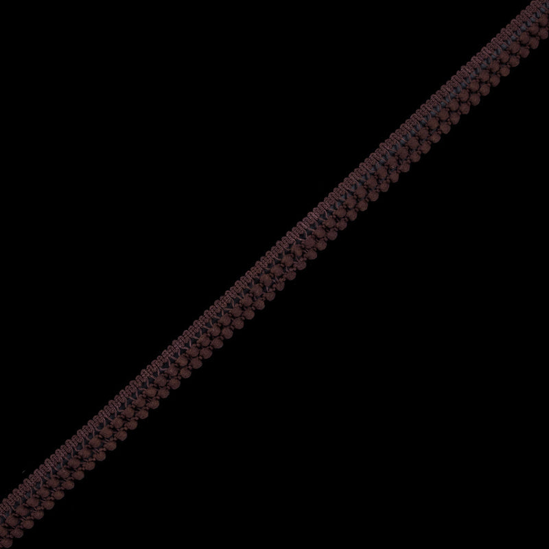 Dark Brown Two Row Mini Pom Pom Trim