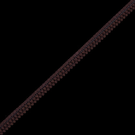 Dark Brown Two Row Mini Pom Pom Trim