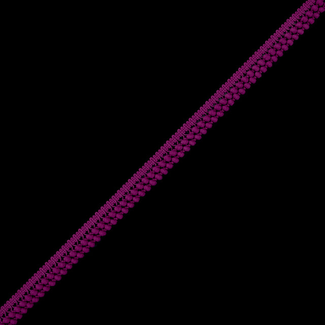 Magenta Two Row Mini Pom Pom Trim