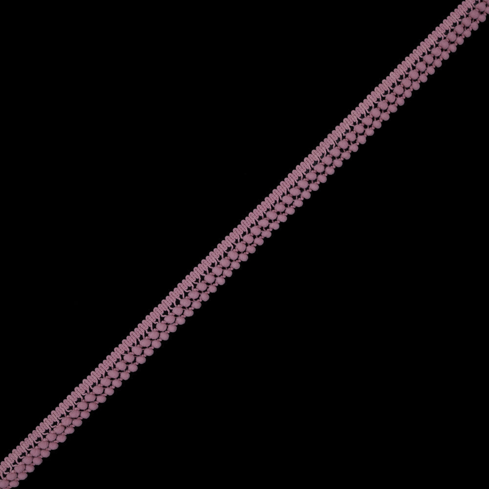 Dusty Rose Two Row Mini Pom Pom Trim
