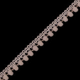 European Beige Single Row Mini Pom Pom Trim