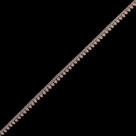 European Beige Single Row Mini Pom Pom Trim