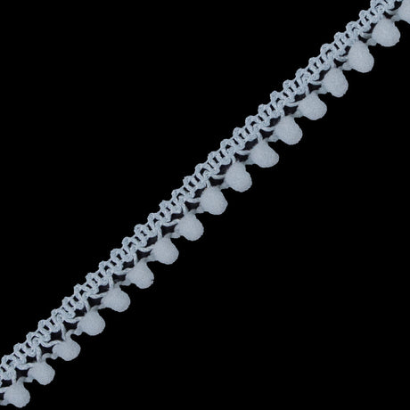 European Light Sage Single Row Mini Pom Pom Trim