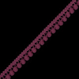 European Dusty Rose Single Row Mini Pom Pom Trim