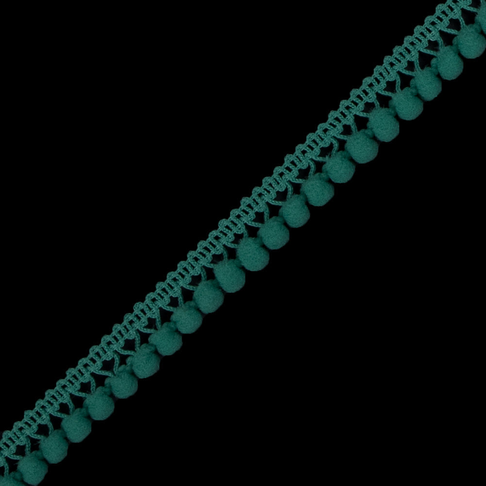 European Mint Single Row Mini Pom Pom Trim