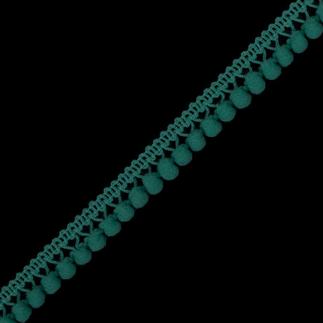 European Mint Single Row Mini Pom Pom Trim