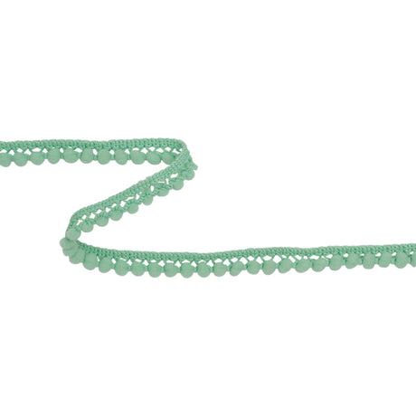 European Seafoam Single Row Mini Pom Pom Trim