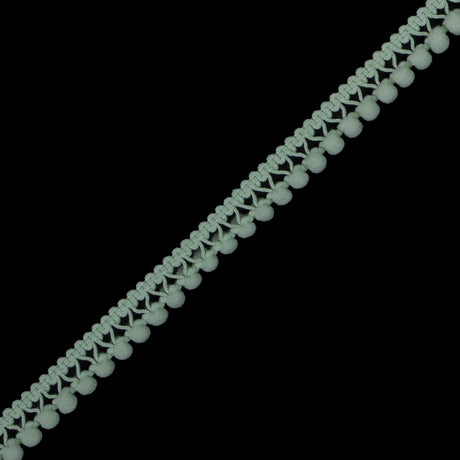 European Light Mint Single Row Mini Pom Pom Trim