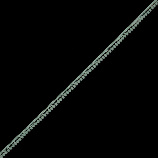 European Light Mint Single Row Mini Pom Pom Trim