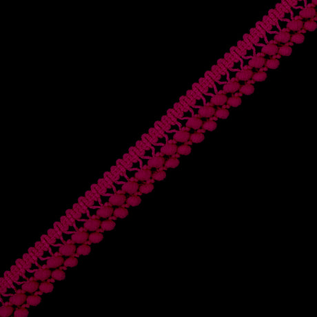Fuchsia Two Row Mini Pom Pom Trim