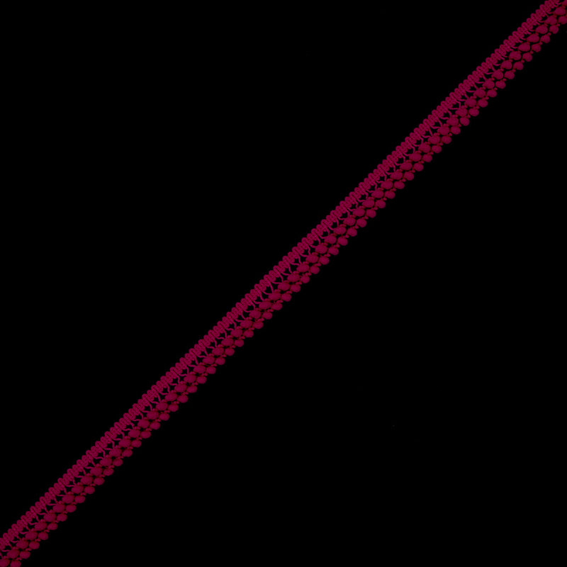 Fuchsia Two Row Mini Pom Pom Trim