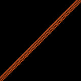European Orange Two Row Mini Pom Pom Trim