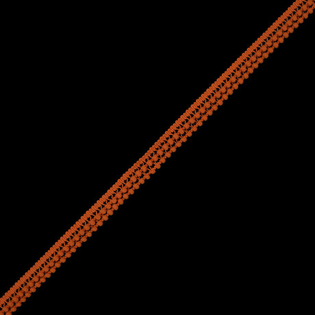 European Orange Two Row Mini Pom Pom Trim