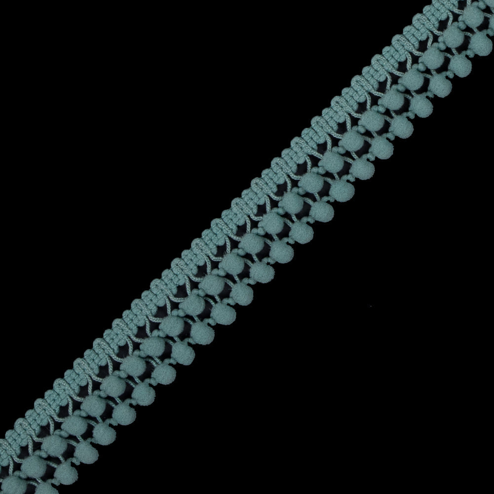 Sage Two Row Mini Pom Pom Trim