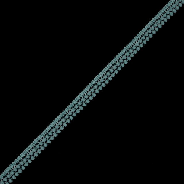 Sage Two Row Mini Pom Pom Trim