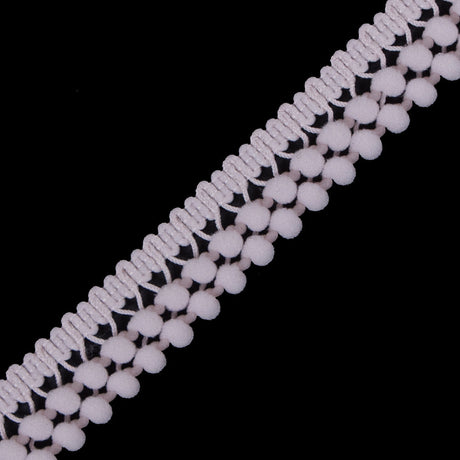 European Blush Two Row Mini Pom Pom Trim