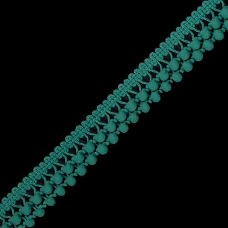 European Mint Two Row Mini Pom Pom Trim