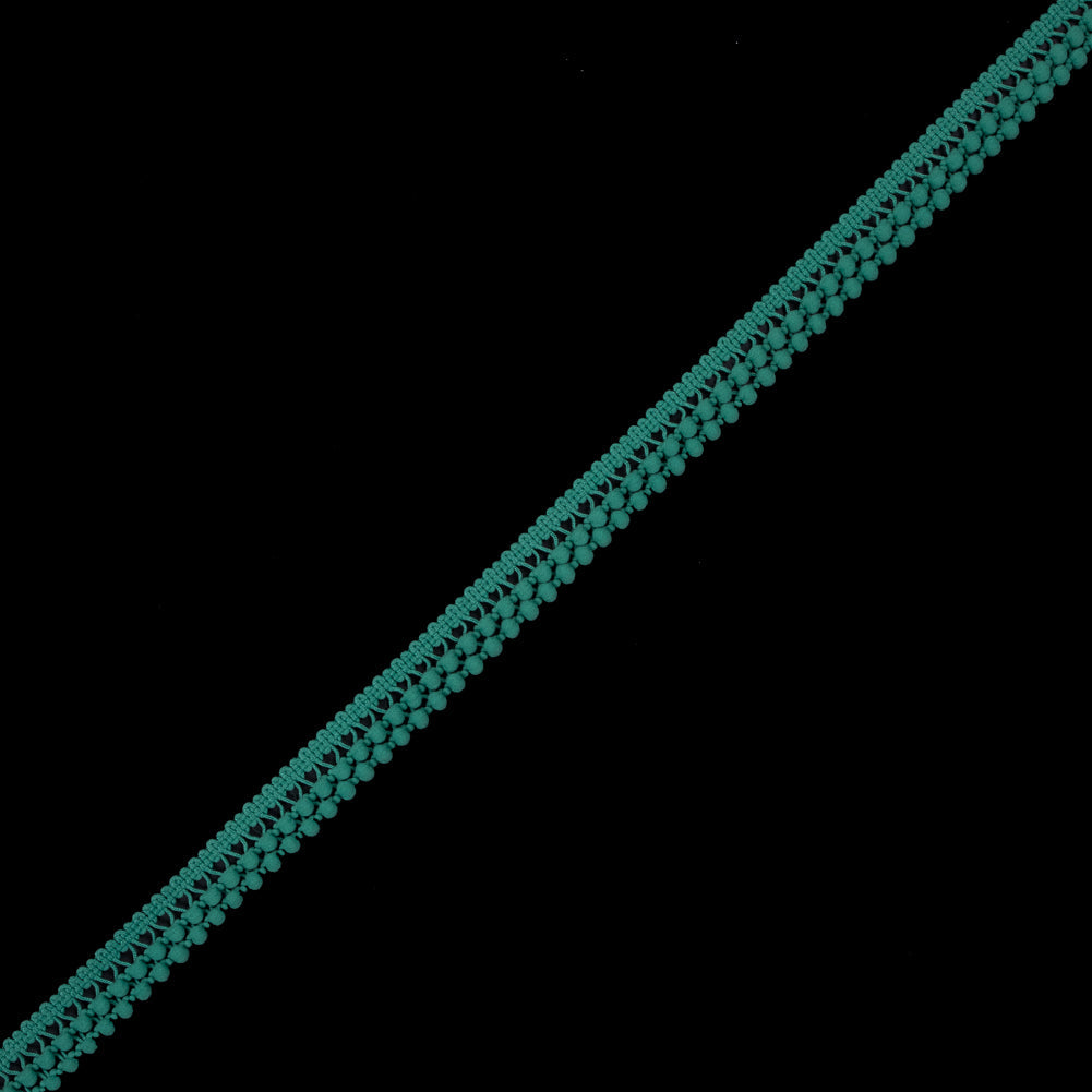 European Mint Two Row Mini Pom Pom Trim