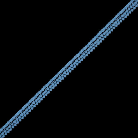 European Blue 2 Row Mini Pom Pom Trim