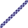 Purple 2 Row Checkered Crochet Trim - 1"