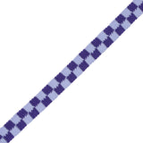 Purple 2 Row Checkered Crochet Trim - 1"