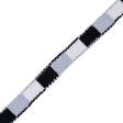 Black, Grey and White 3-Tone Crochet Trim - 1.25"