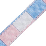 Blue, Pink and White 3-Tone Crochet Trim - 1.25"