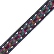 Black Multicolor Crochet Trim - 1.25"